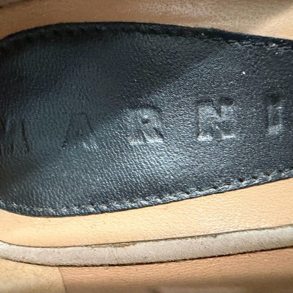 Marni Leather Suede Round Toe Short Block Heels Size 8 - Picture 6 of 8